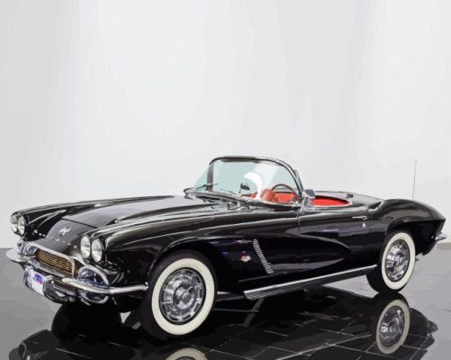 Black 1962 Chevrolet Corvette Paint By Numbers