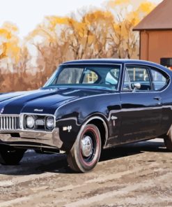 Black Oldsmobile Cutlass Paint By Numbers