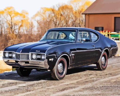 Black Oldsmobile Cutlass Paint By Numbers