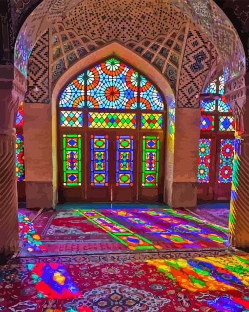 Colorful Persia Nasir Al Mulk Mosque Paint By Numbers