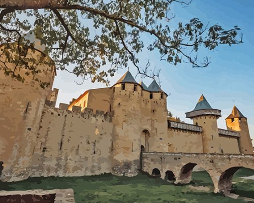 Counts Castle In Carcassonne France Paint By Numbers