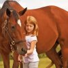 Cute Little Girl With Horse Paint By Numbers