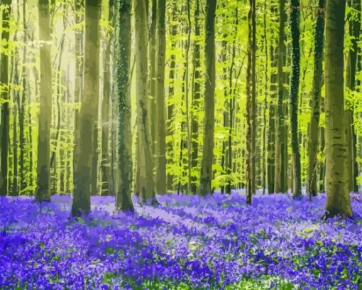 Forest Bluebell Meadow Paint By Numbers