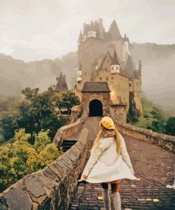 Girl In A Castle Paint By Numbers