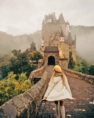 Girl In A Castle Paint By Numbers