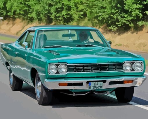 Green Plymouth Gtx Paint By Numbers