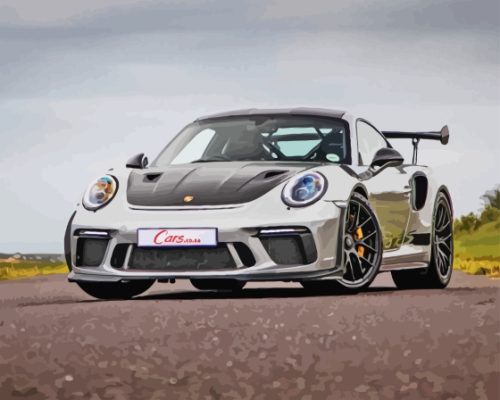 Grey Porsche 911 Gt3 Rs Paint By Numbers