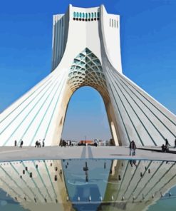 Iran Tehran Azadi Tower Paint By Numbers