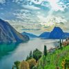 Lugano Lake Paint By Numbers