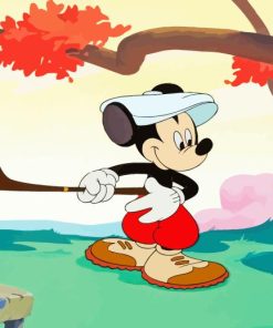 Mickey Playing Golf Paint By Numbers