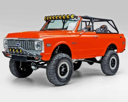 Orange Chevrolet K5 Blazer Car Paint By Numbers