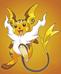 Raichu Pokemon Paint By Numbers