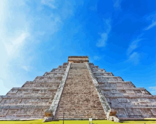 The Pyramid Of Kukulcan El Castillo Paint By Numbers