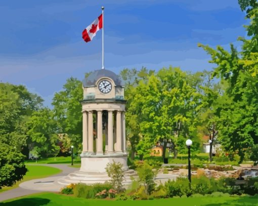 Victoria Park Clock Tower Kitchener Paint By Numbers