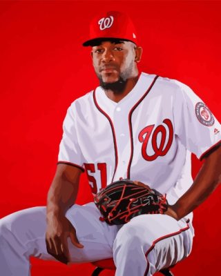 Wander Suero Washington Nationals Player Paint By Numbers