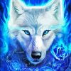 White Spiritual Wolf Animal Paint By Numbers